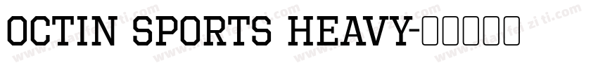 Octin Sports Heavy字体转换